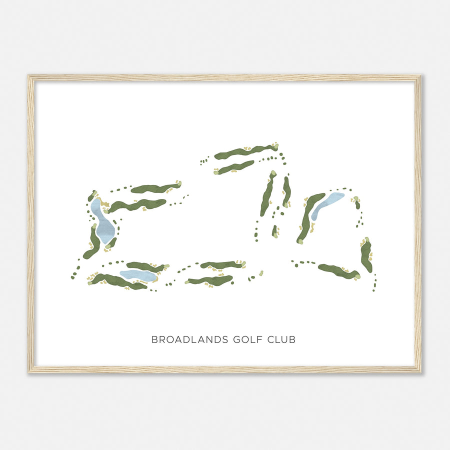 Print of Broadlands Golf Club Modern Map