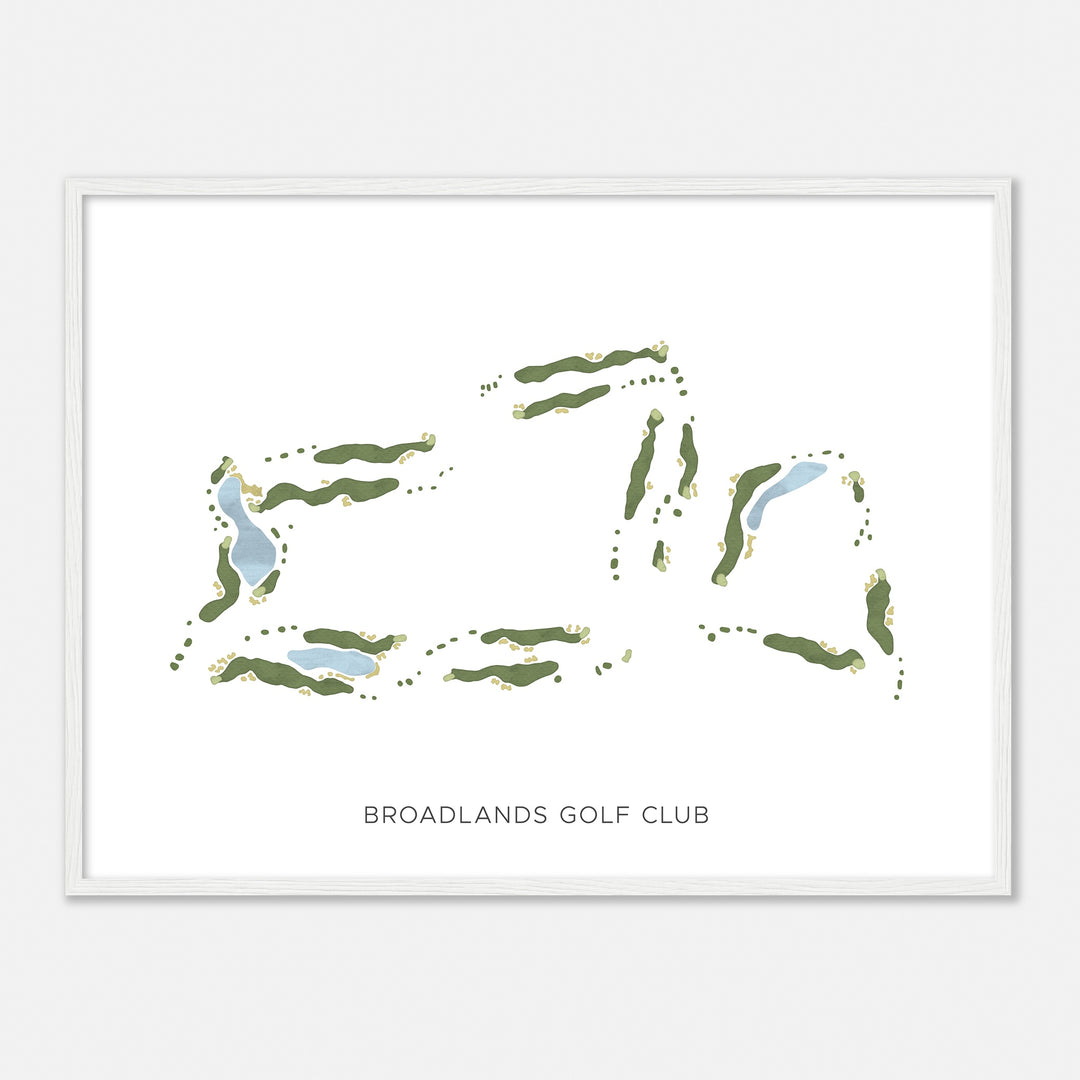 Print of Broadlands Golf Club Modern Map