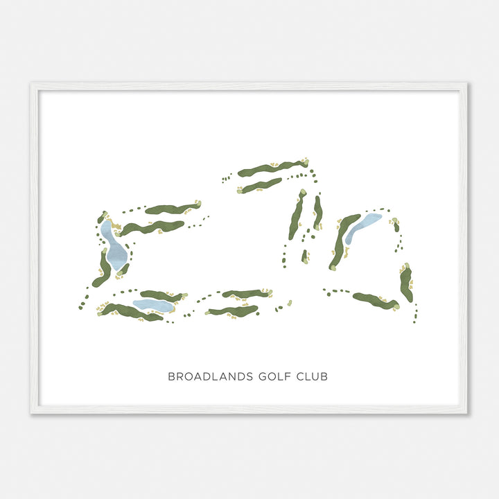 Print of Broadlands Golf Club Modern Map