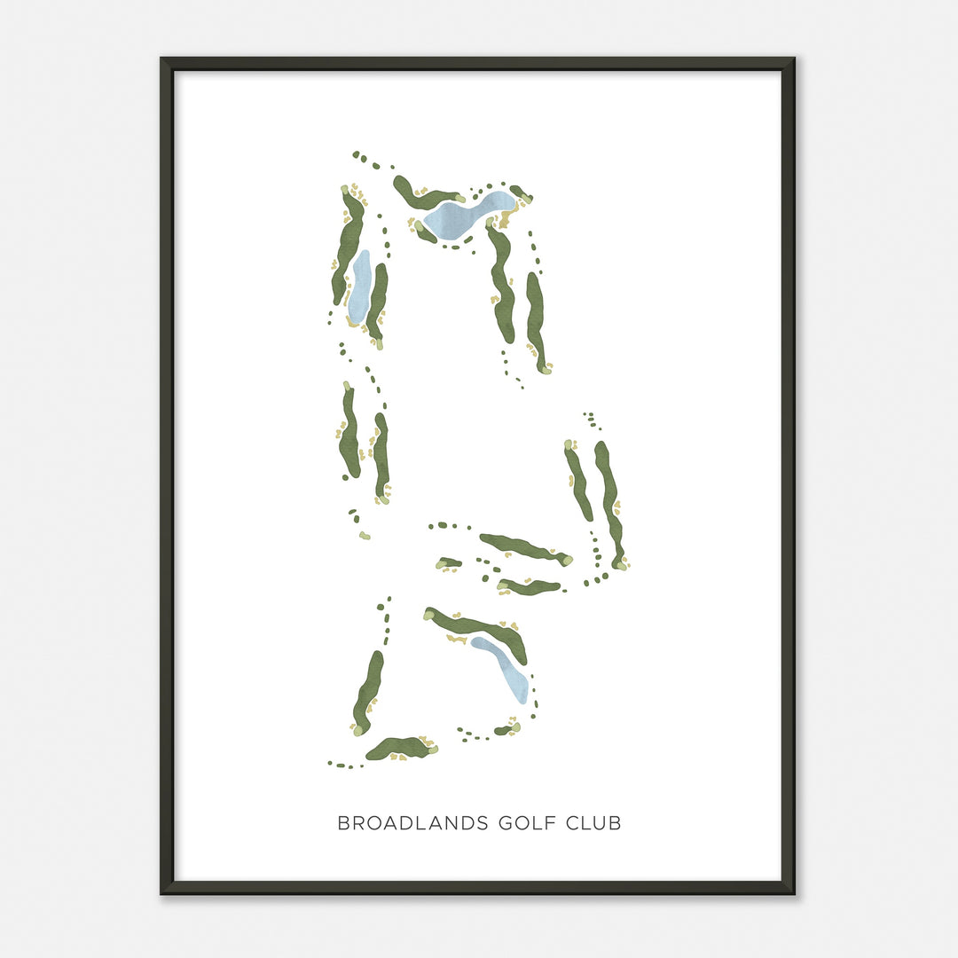 Print of Broadlands Golf Club Modern Map