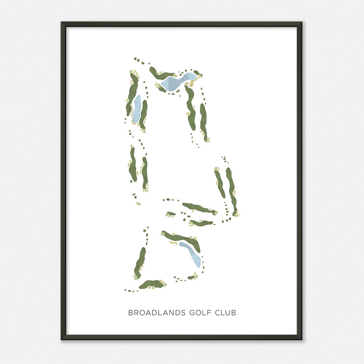 Print of Broadlands Golf Club Modern Map