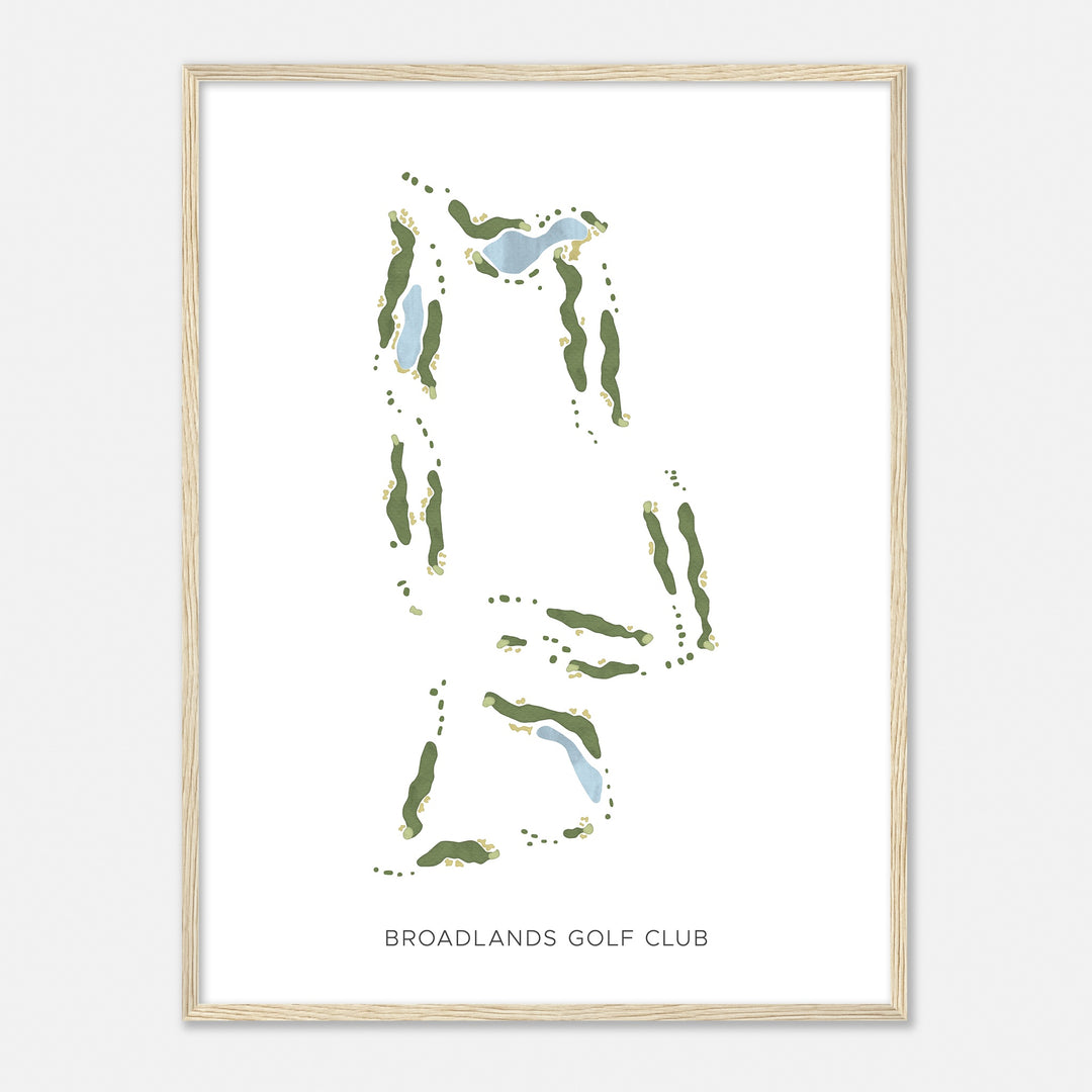 Print of Broadlands Golf Club Modern Map