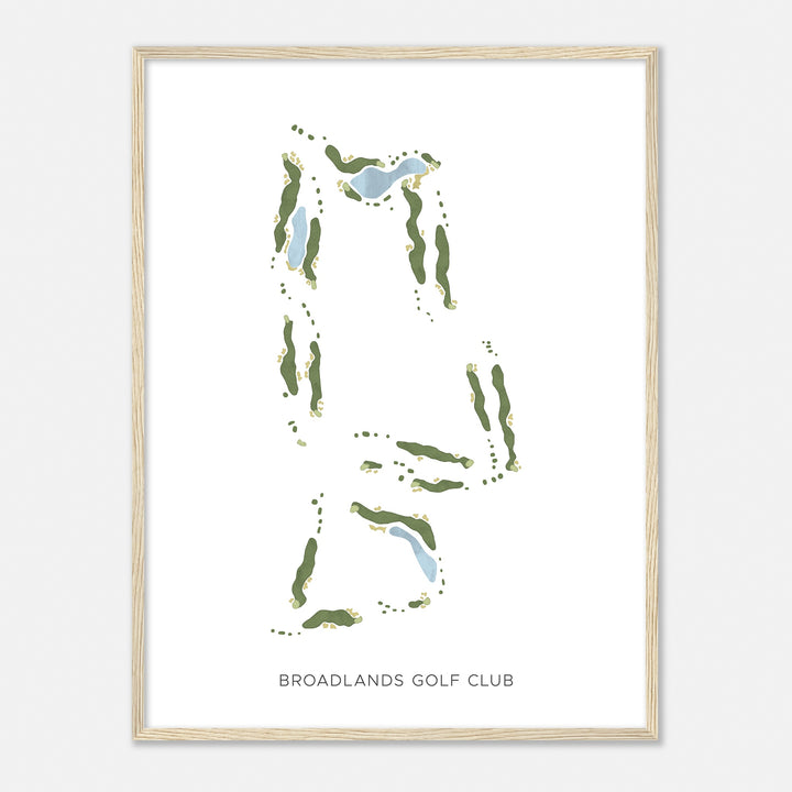 Print of Broadlands Golf Club Modern Map