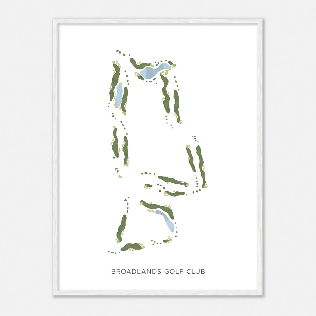 Print of Broadlands Golf Club Modern Map