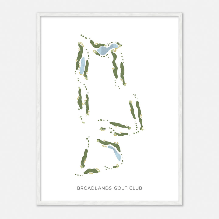 Print of Broadlands Golf Club Modern Map