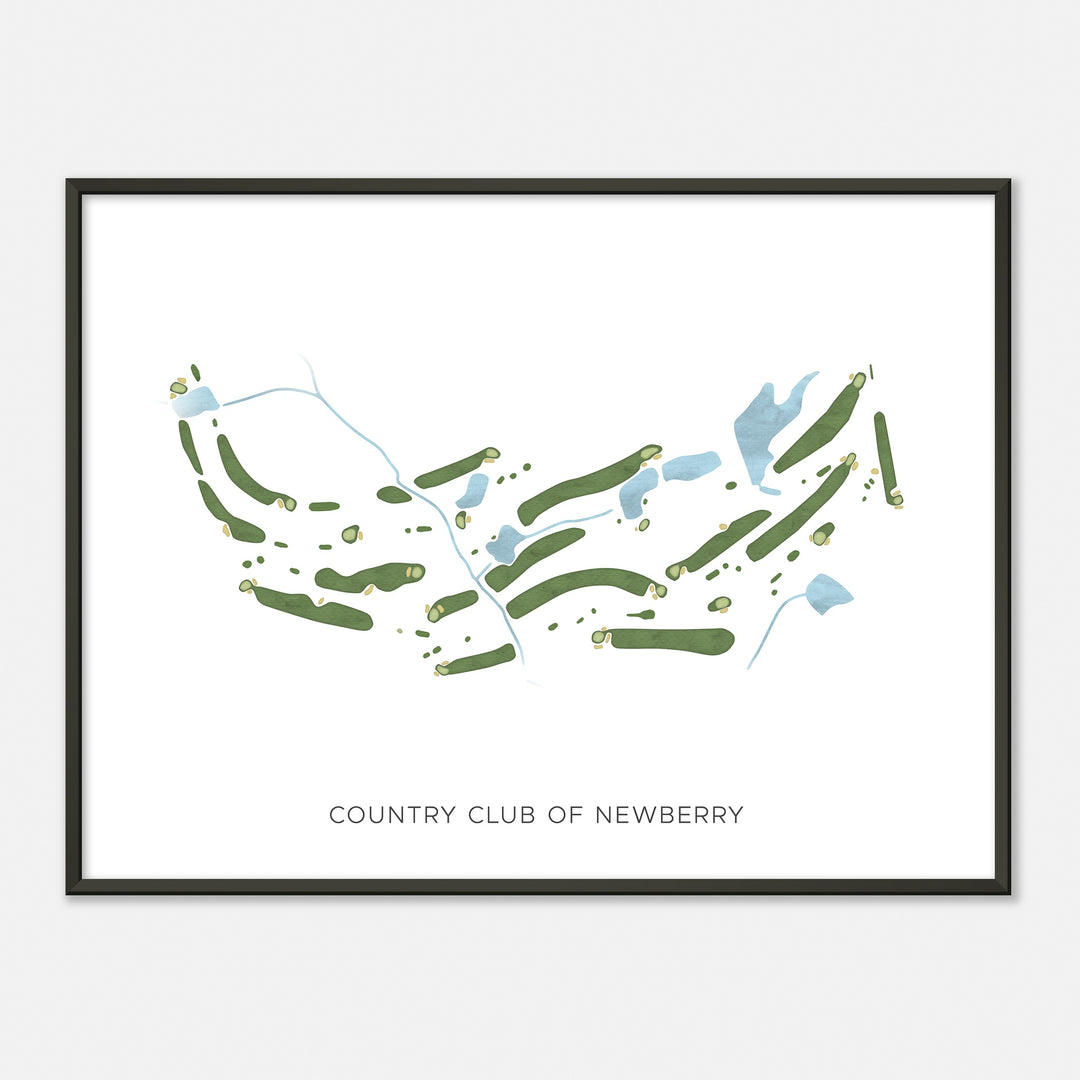 Print of Country Club Of Newberry Modern Map