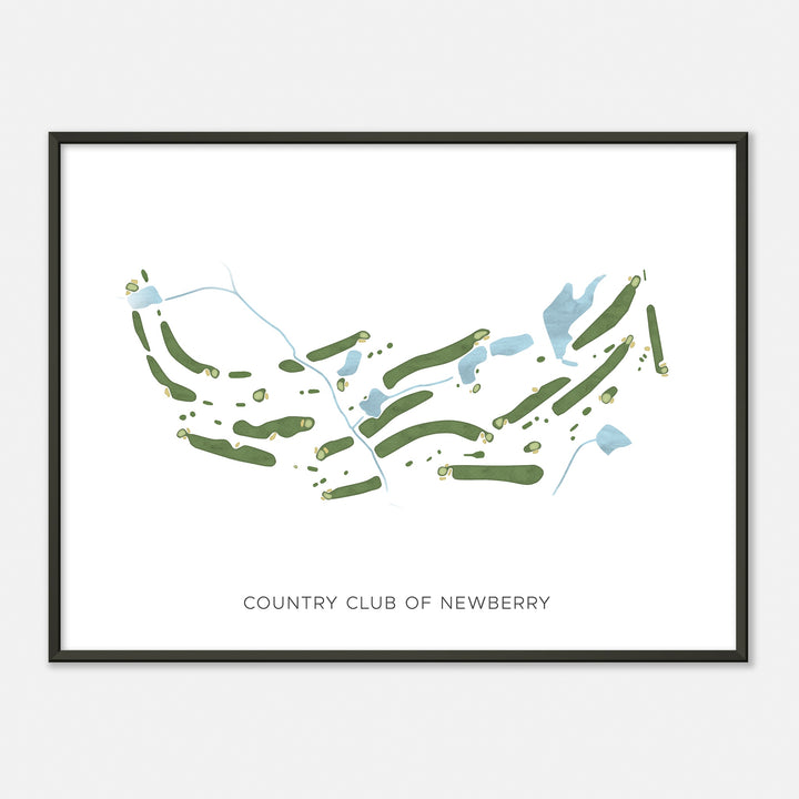 Print of Country Club Of Newberry Modern Map