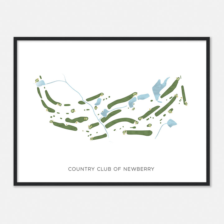 Print of Country Club Of Newberry Modern Map