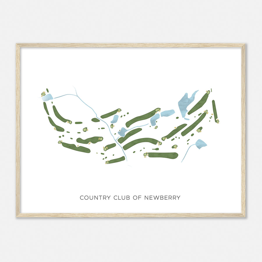 Print of Country Club Of Newberry Modern Map