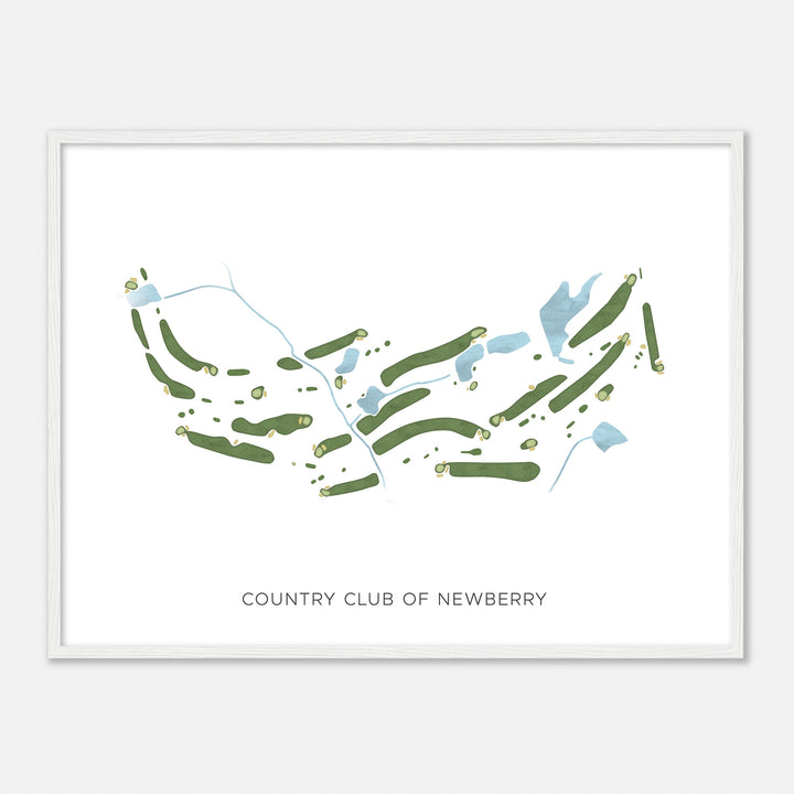 Print of Country Club Of Newberry Modern Map