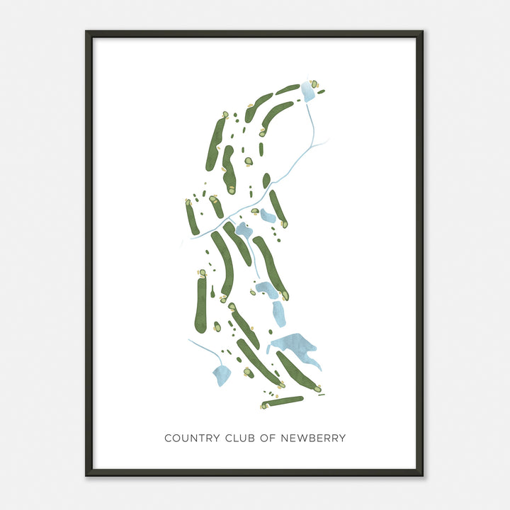 Print of Country Club Of Newberry Modern Map