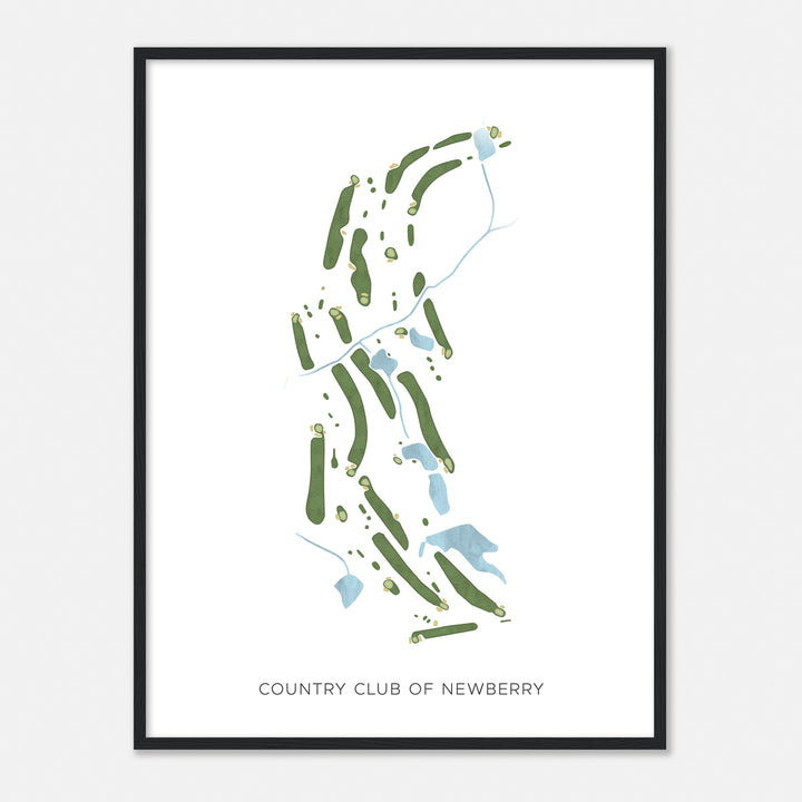 Print of Country Club Of Newberry Modern Map
