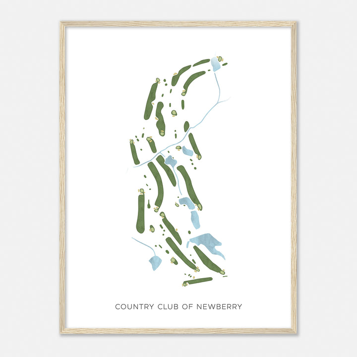 Print of Country Club Of Newberry Modern Map