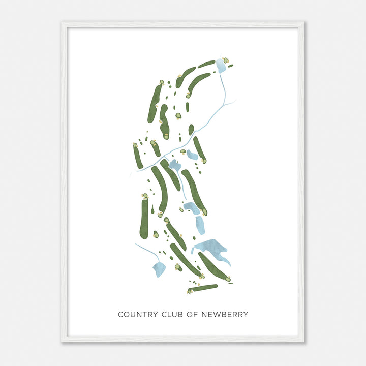Print of Country Club Of Newberry Modern Map