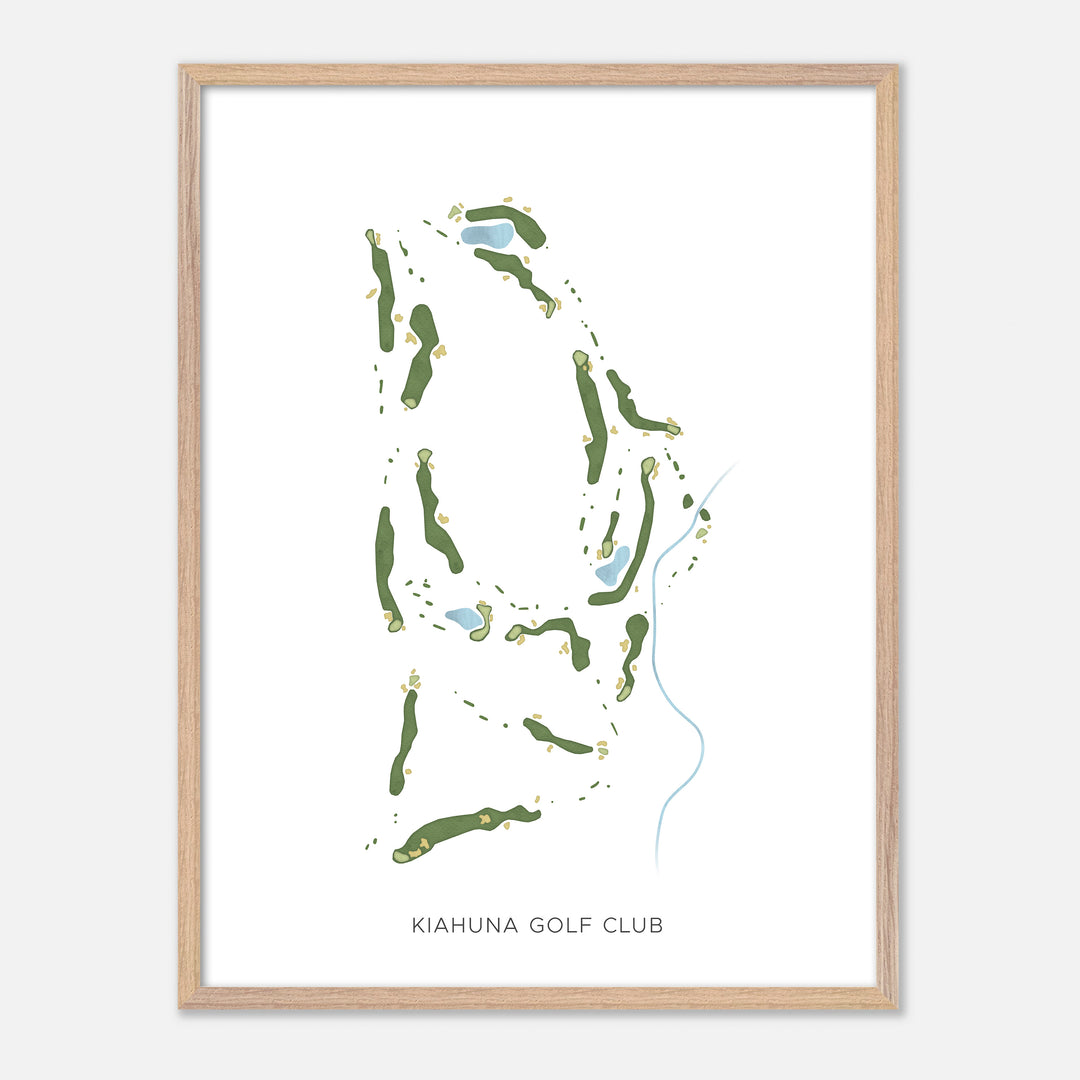 Print of Kiahuna Golf Club Modern Map