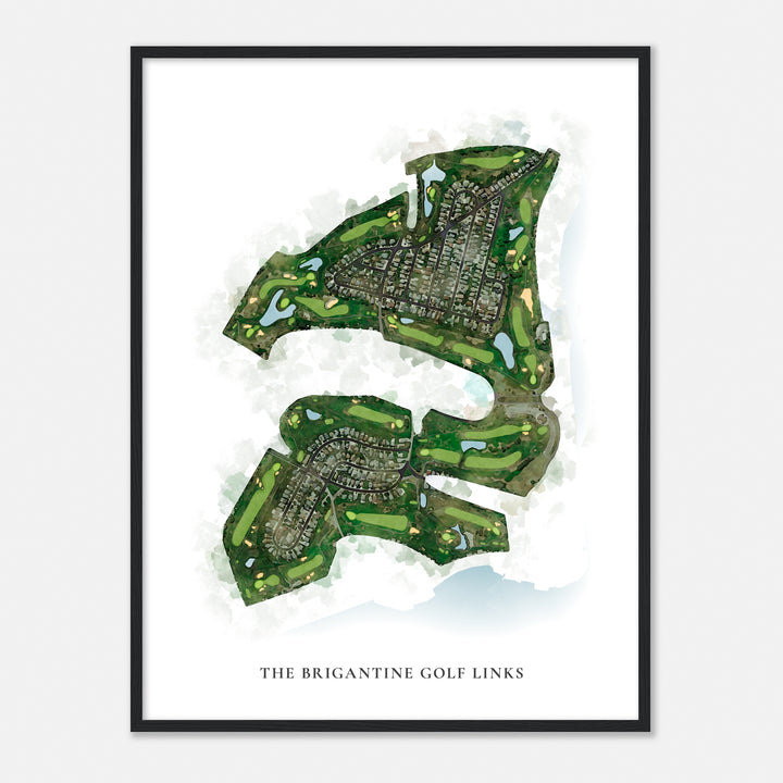 Print of The Brigantine Golf Links Classic Map