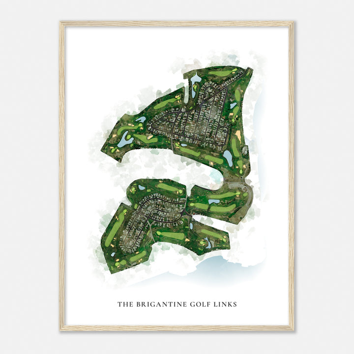 Print of The Brigantine Golf Links Classic Map