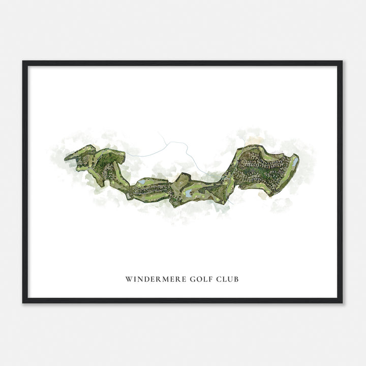 Print of Windermere Golf Club Classic Map