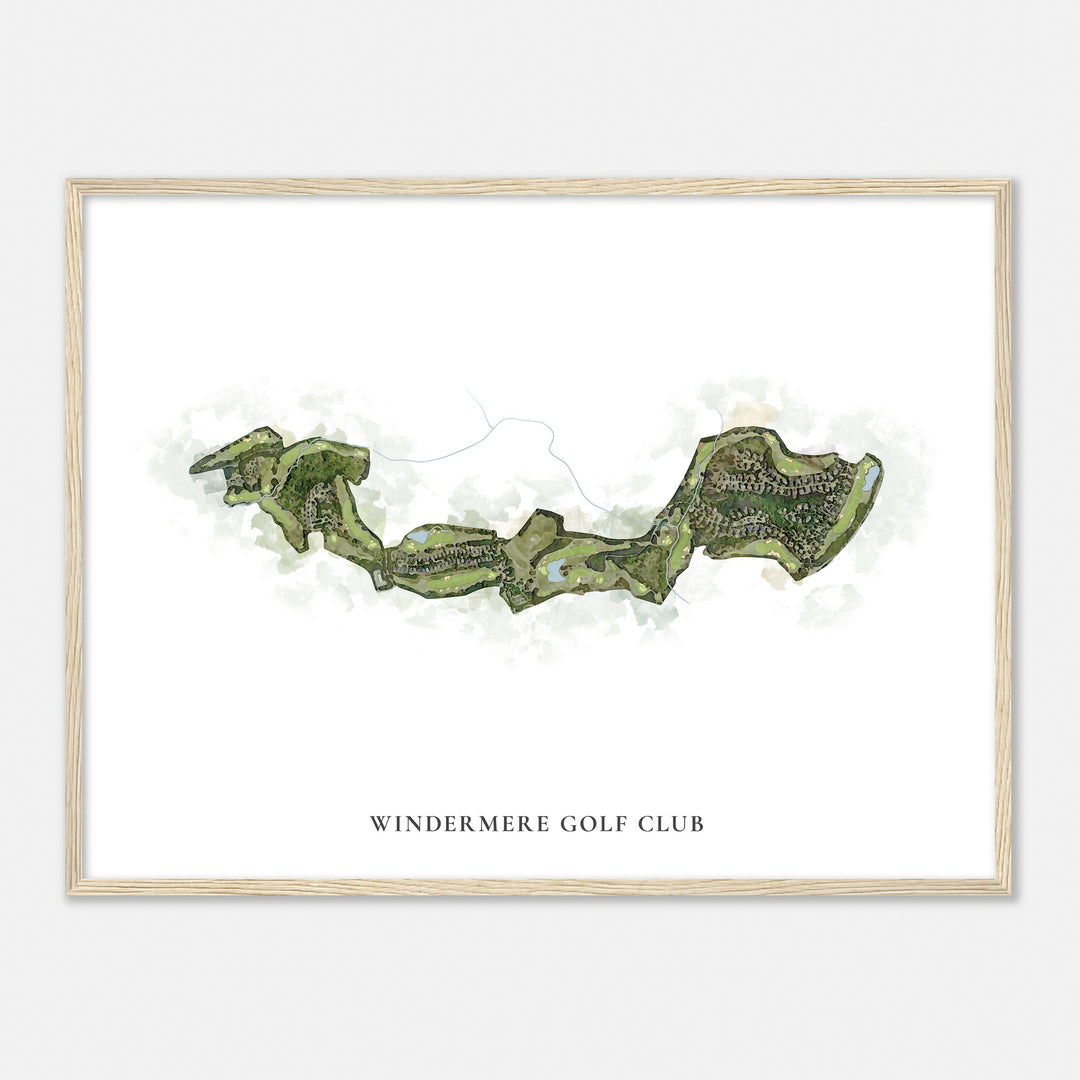 Print of Windermere Golf Club Classic Map