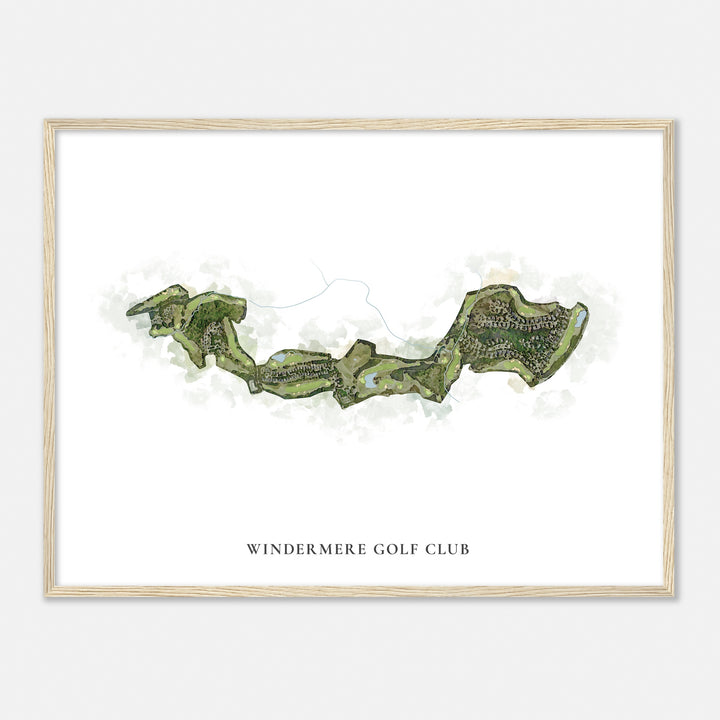 Print of Windermere Golf Club Classic Map