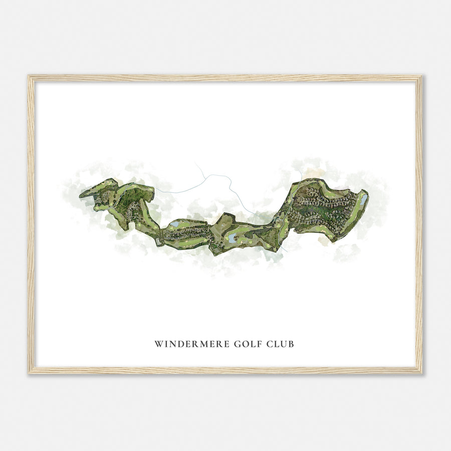 Print of Windermere Golf Club Classic Map