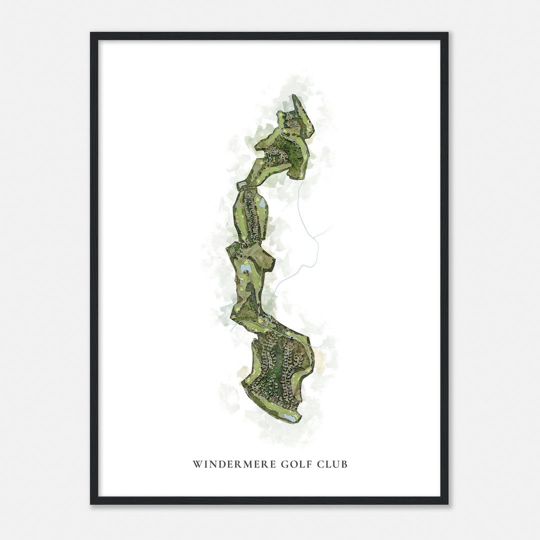 Print of Windermere Golf Club Classic Map