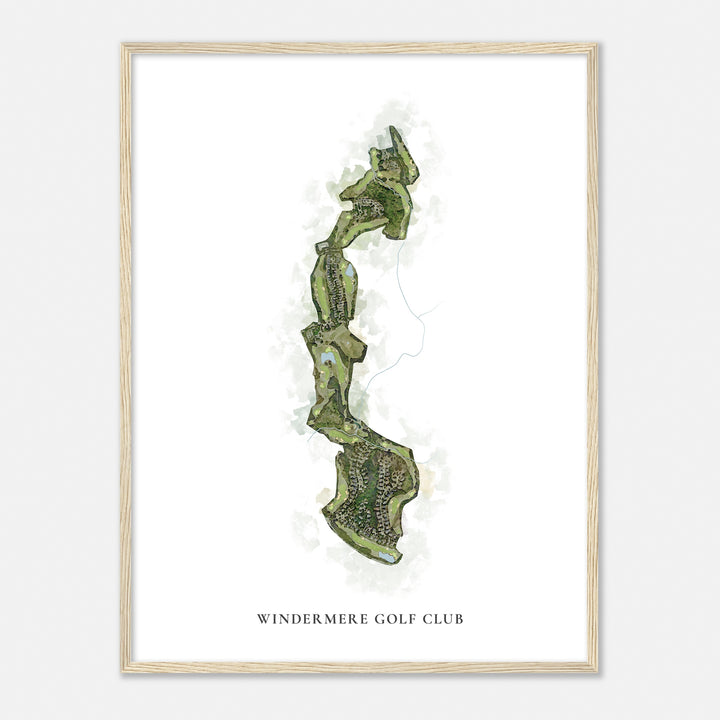 Print of Windermere Golf Club Classic Map