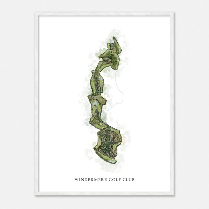 Print of Windermere Golf Club Classic Map