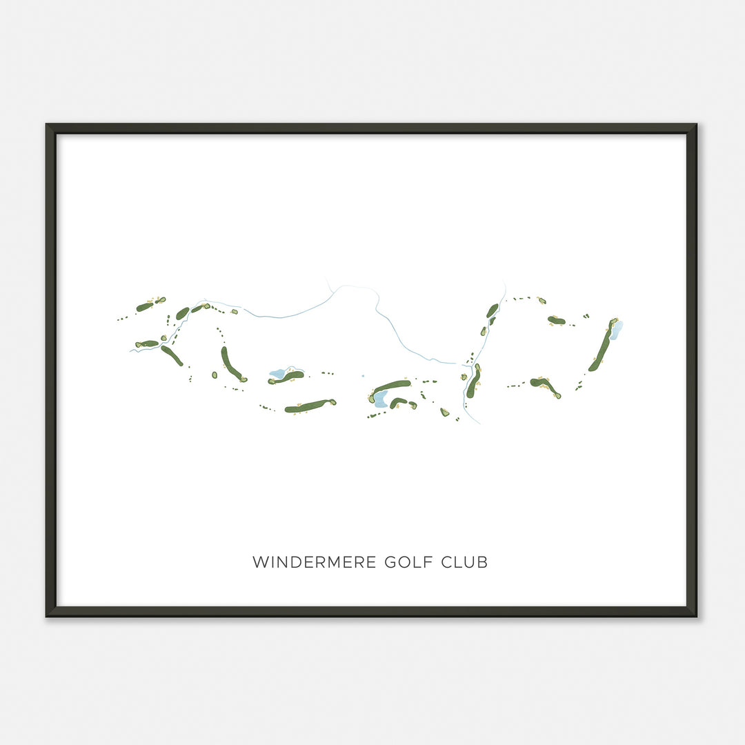 Print of Windermere Golf Club Modern Map