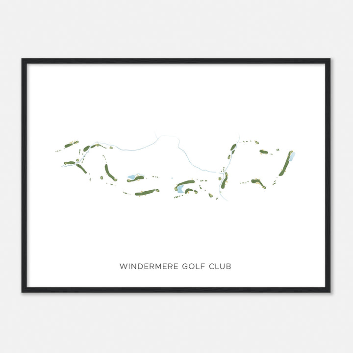 Print of Windermere Golf Club Modern Map