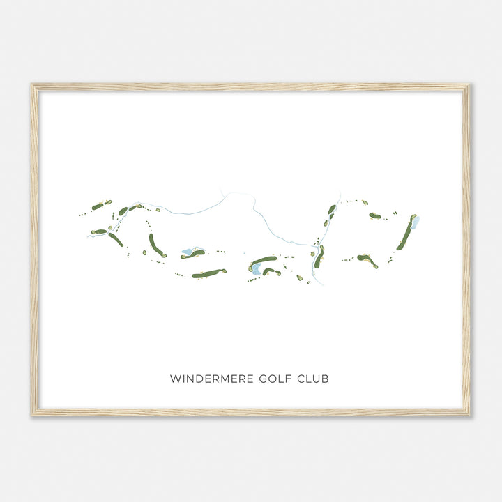 Print of Windermere Golf Club Modern Map