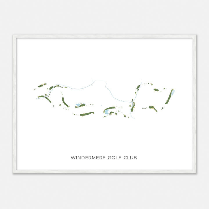 Print of Windermere Golf Club Modern Map