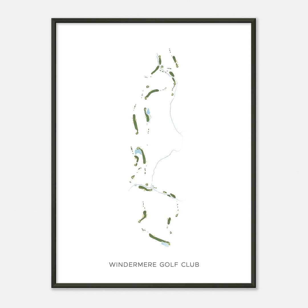 Print of Windermere Golf Club Modern Map