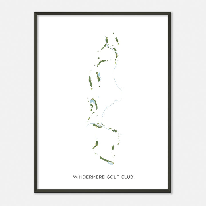 Print of Windermere Golf Club Modern Map