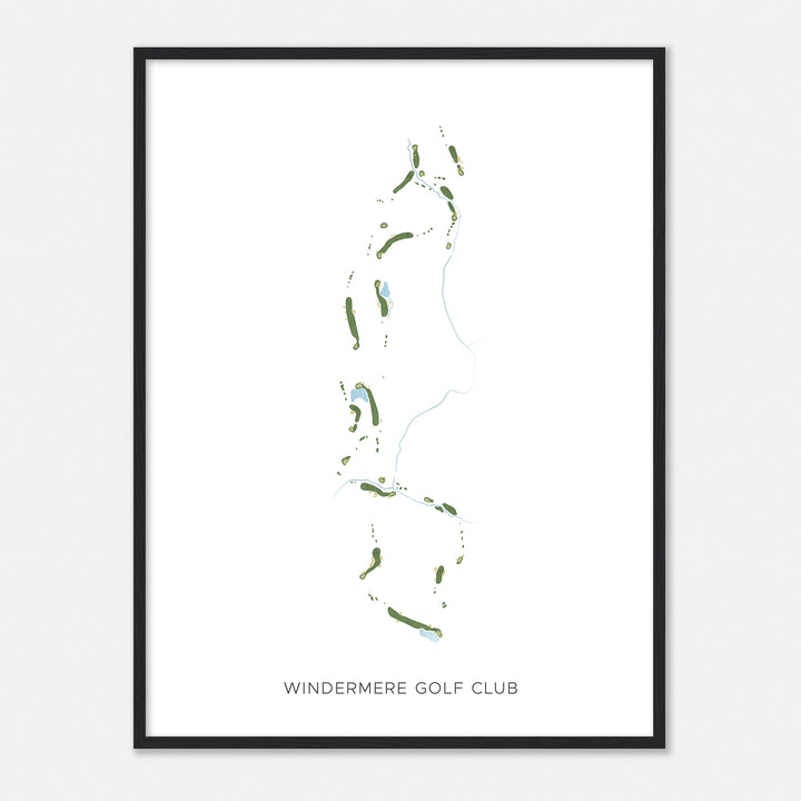 Print of Windermere Golf Club Modern Map