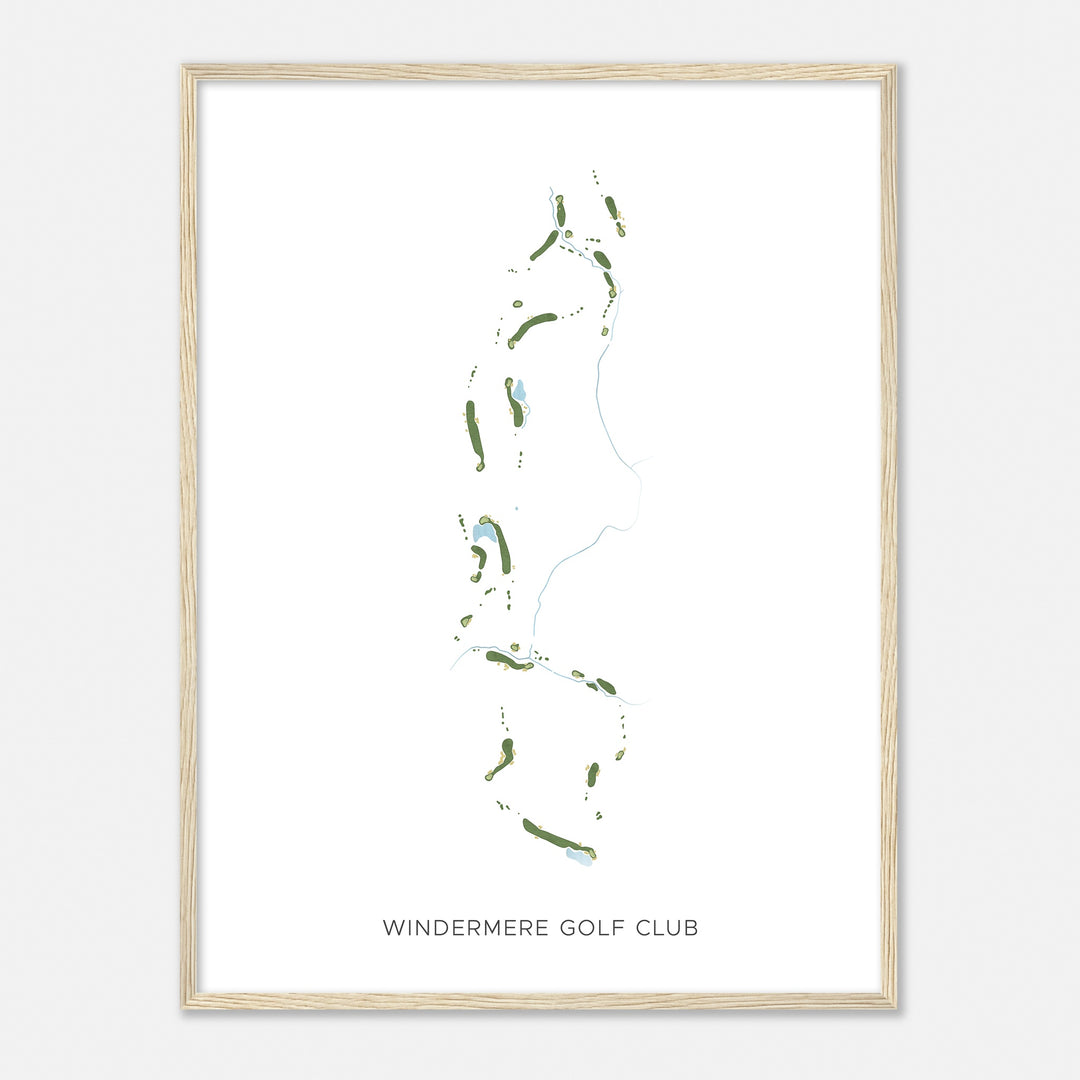 Print of Windermere Golf Club Modern Map