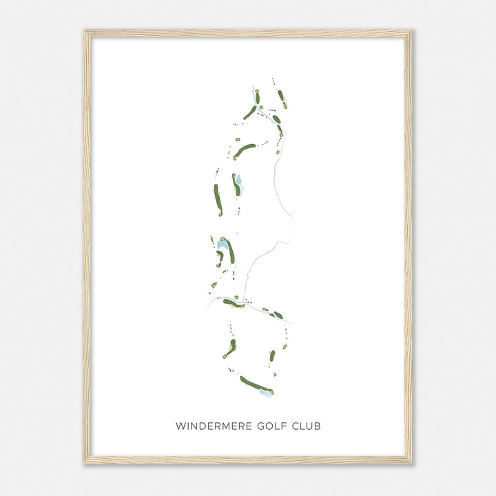 Print of Windermere Golf Club Modern Map