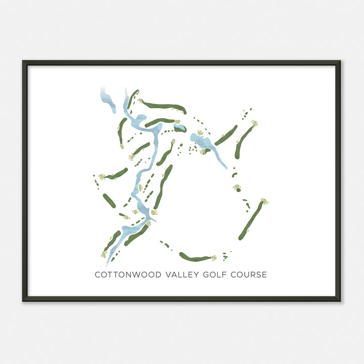 Print of Cottonwood Valley Golf Course Modern Map