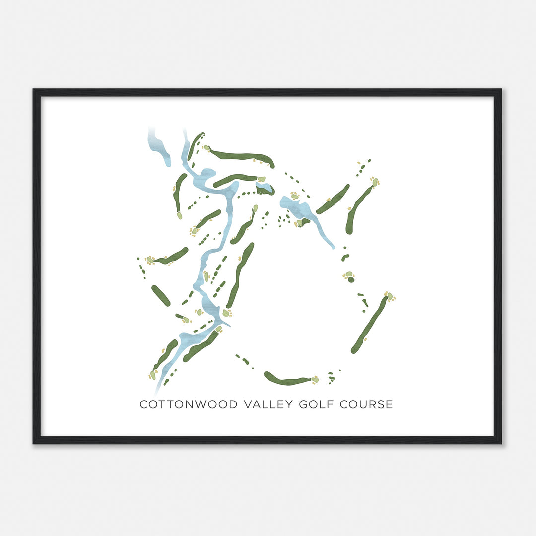 Print of Cottonwood Valley Golf Course Modern Map