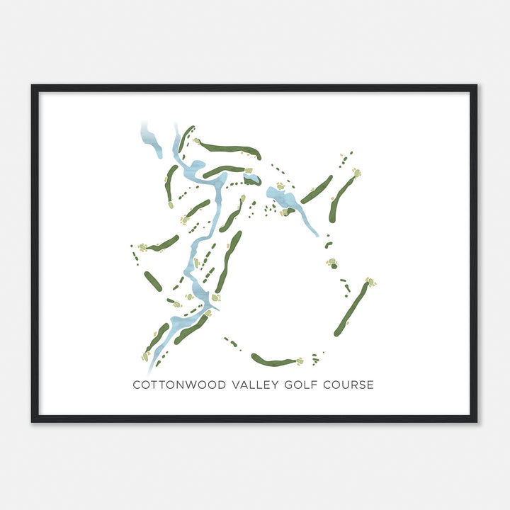 Print of Cottonwood Valley Golf Course Modern Map