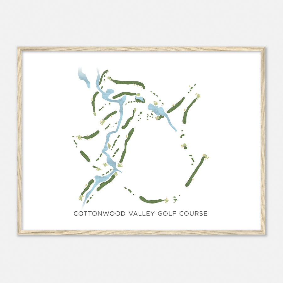 Print of Cottonwood Valley Golf Course Modern Map