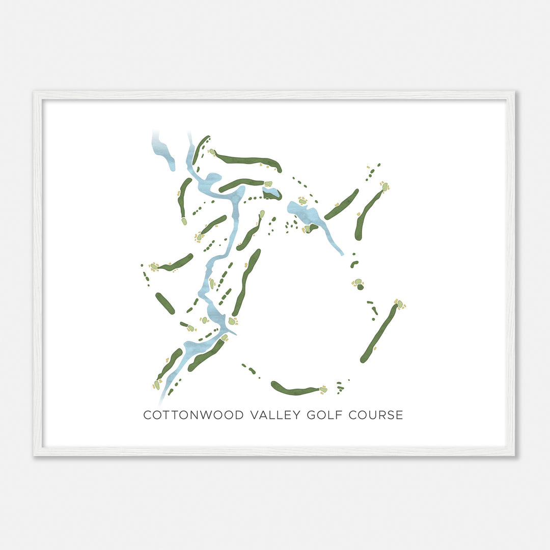 Print of Cottonwood Valley Golf Course Modern Map
