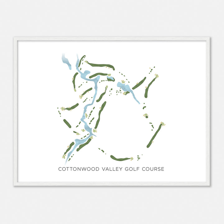 Print of Cottonwood Valley Golf Course Modern Map
