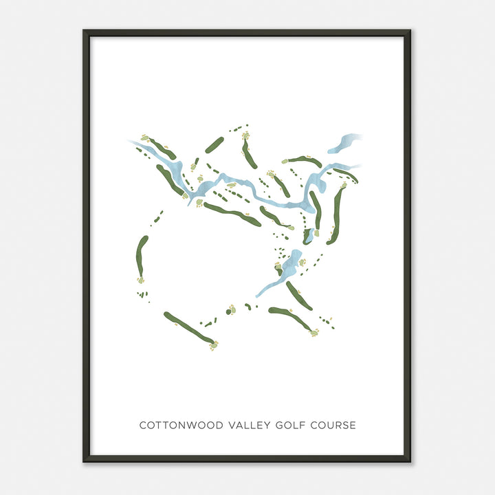 Print of Cottonwood Valley Golf Course Modern Map