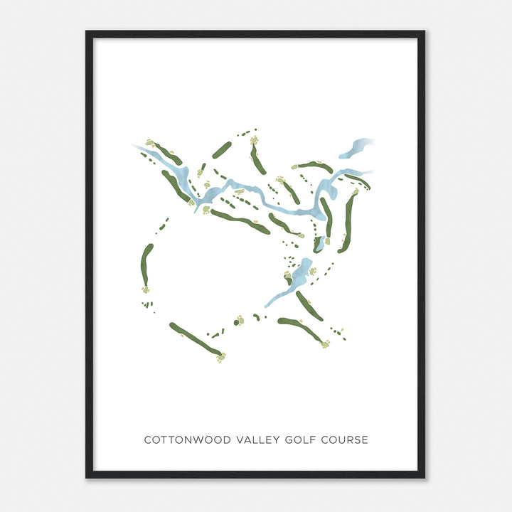 Print of Cottonwood Valley Golf Course Modern Map