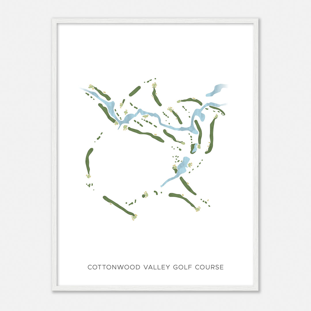 Print of Cottonwood Valley Golf Course Modern Map