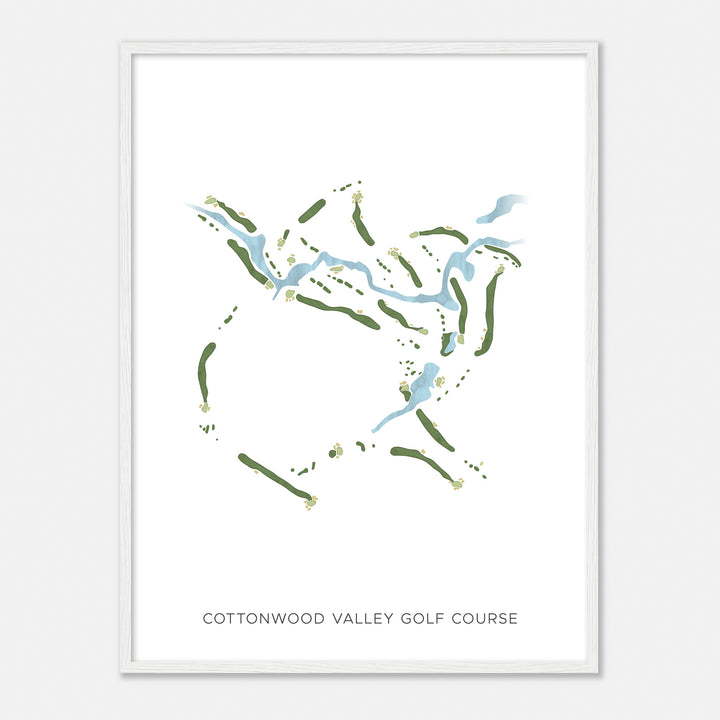 Print of Cottonwood Valley Golf Course Modern Map