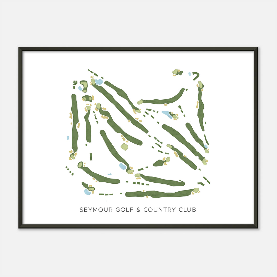 Print of Seymour Golf & Country Club Modern Map