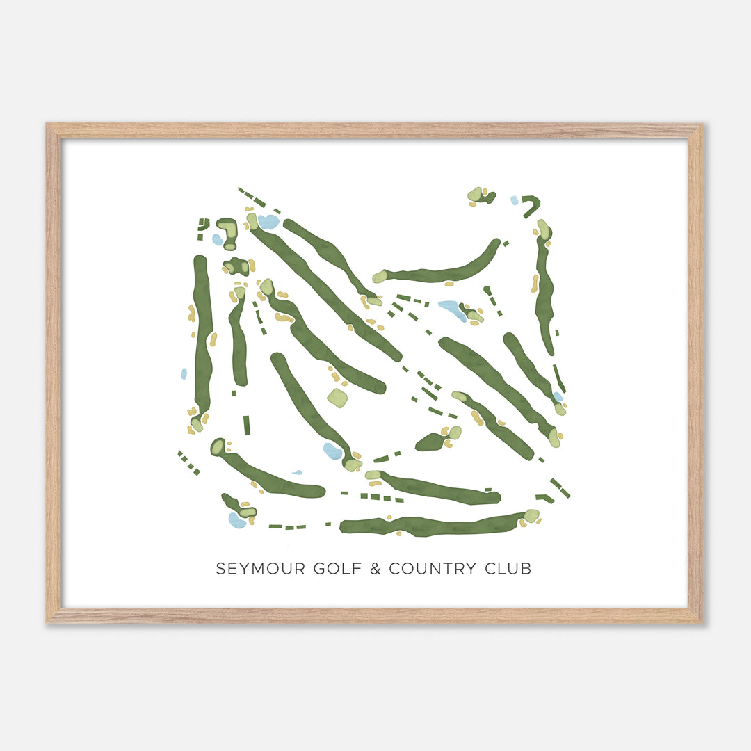 Print of Seymour Golf & Country Club Modern Map