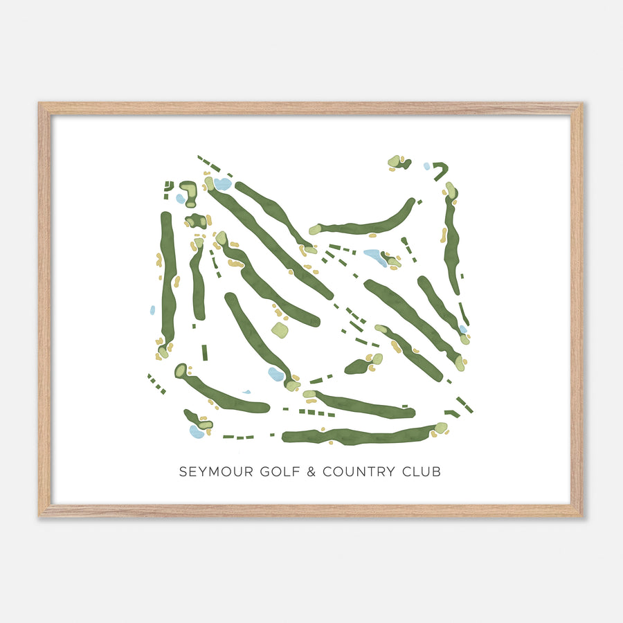 Print of Seymour Golf & Country Club Modern Map